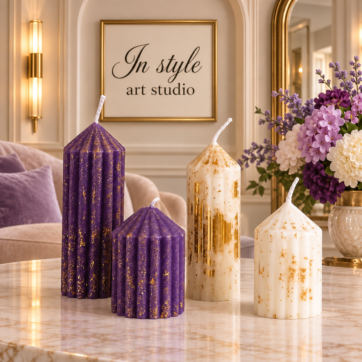 «Արքայական լույս» ձեռագործ սոյայի մոմերի հավաքածու